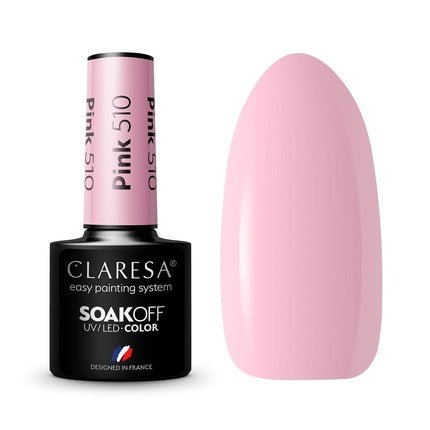 Claresa Soak Off Uv/Led Pink Hybrid Nail Polish 510 5g - Maison des fragrances