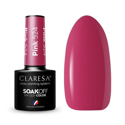 Claresa Soak Off Uv/Led Pink Hybrid Nail Polish 524 - 5g - Maison des fragrances