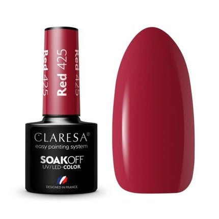 Claresa Soak Off Uv/Led Red Hybrid Nail Polish 425 - 5g - Maison des fragrances