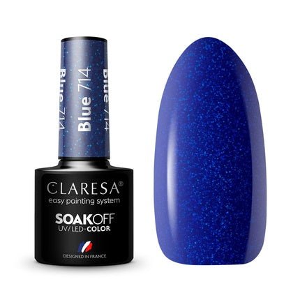 Claresa UV LED Nail Polish Collection Hybrid Manicure Soak Off - Blue Color 5ml - Maison des fragrances