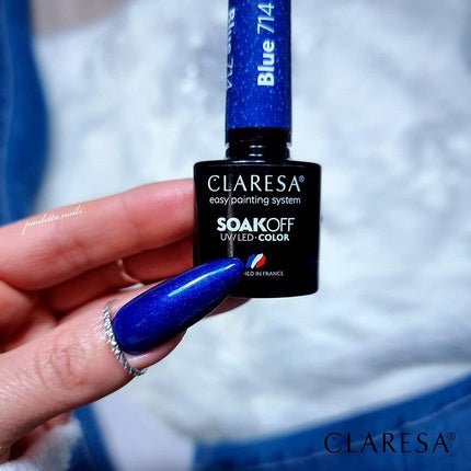 Claresa UV LED Nail Polish Collection Hybrid Manicure Soak Off - Blue Color 5ml - Maison des fragrances