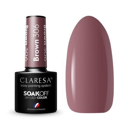 Claresa UV LED Nail Polish Collection Hybrid Manicure Soak Off Brown Color 5ml - Maison des fragrances