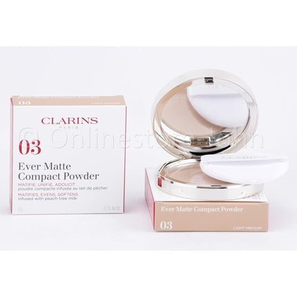 Clarins Ever Matte Compact Powder 10g 03 Light Medium - Maison des fragrances