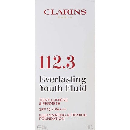 Clarins Everlasting Youth Fluid 112.3 Sandalwood 30mL SPF15 Makeup for Women - Maison des fragrances