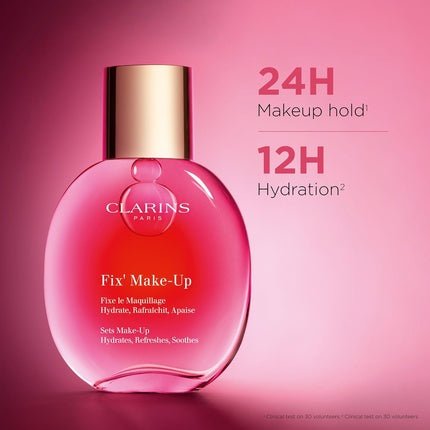 Clarins Fix Make - Up Setting Spray 4 - in - 1 Makeup 24H Fresh and Flawless 12H Hydration Locks Out Harmful Pollutants Boosts Radiance All Skin Types - Maison des fragrances