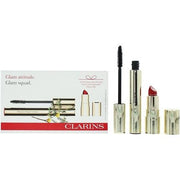 Clarins Glam Squad 2 Piece Gift Set Supra Volume Mascara 8ml Mini Joli Rouge - Maison des fragrances