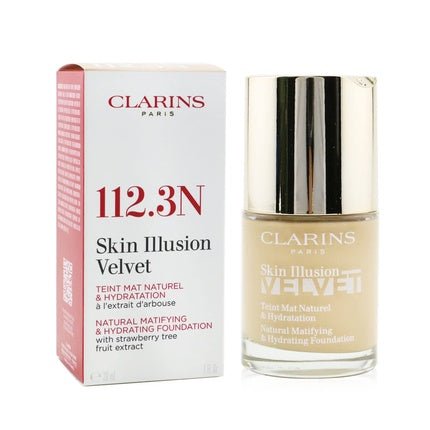 Clarins Ladies Skin Illusion Velvet Natural Matifying & Hydrating Foundation - Maison des fragrances
