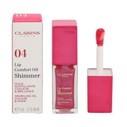 Clarins Lip Makeup Comfort Oil Shimmer 04 Pink Lady Lipgloss - Maison des fragrances