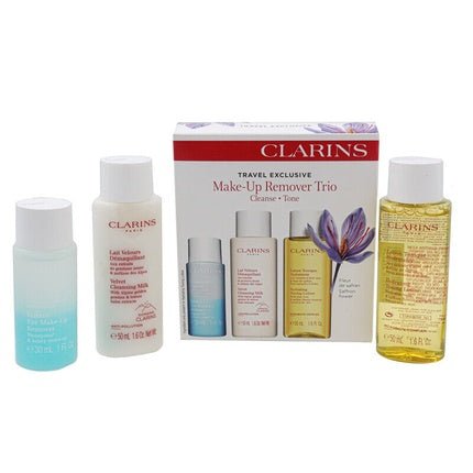 Clarins Make - up Remover Trio Cleanse & Tone Face Cleanser Face Toner Gift Set - Maison des fragrances