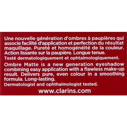 Clarins Ombre Matte Eyeshadow No.07 Carbon - Maison des fragrances