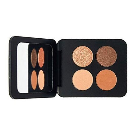 Clean Luxury Cosmetics Natural Pressed Mineral Quad Eyeshadow Sweet Talk Pigmented Matte and Shimmer Palette Compact Cruelty Free Paraben Free Gluten - free 1 Count - Maison des fragrances