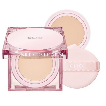 CLIO Kill Cover Mesh Glow Cushion Refill Included Foundation Cushion Korean Glowy Skin Makeup 1.04 Ounce - Maison des fragrances