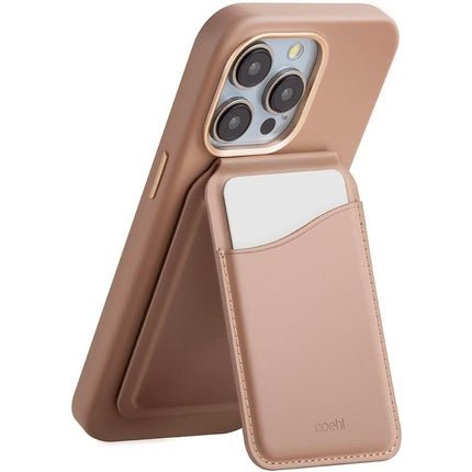 Coehl Esme Magnetic Cardholder with Mirror and Stand Dusty Nude - Maison des fragrances