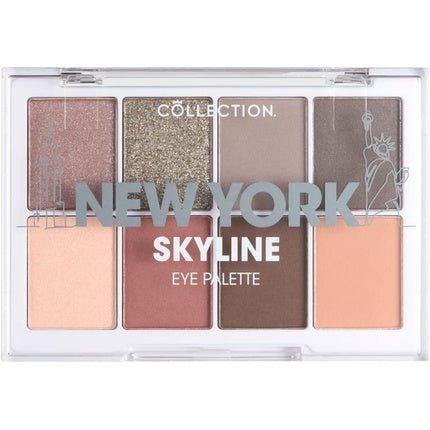 Collection Cosmetics Intensely Pigmented Colour Eye Shadow Palette with 8 Stunning Shadows Matte and Metallic Shades New York Skyline - Maison des fragrances