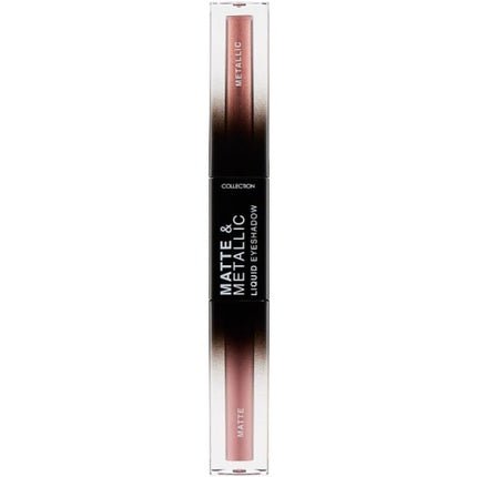 Collection Cosmetics Matte and Metallic Liquid Duo Eyeshadow Highly Pigmented Soft Matte and Glitter Shades Pink Skies and One Way Ticket - Maison des fragrances