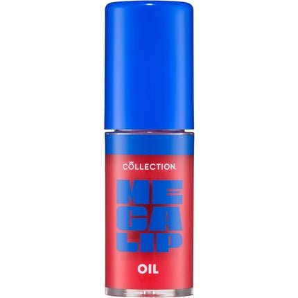 Collection Cosmetics Mega Lip Oil Moisturising High Shine Lip Oil Non - Sticky Fat Applicator Infused with Squalene and Cloudberry Oils 5ml Shade Bombshell Deep Pink Red - Maison des fragrances