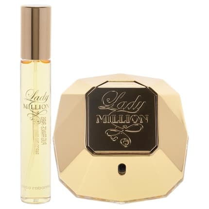 Paco Rabanne Lady Million 2 Pc Gift Set Travel Eau de Parfum 2.7oz for Women