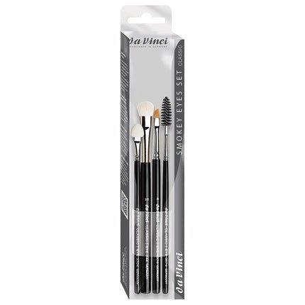 Da Vinci Smokey Eyes Brush Set 4 Pieces with Makeup Instructions Handmade in Germany - Maison des fragrances