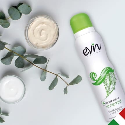 ‎Evin Femme Emerald Aquatic Bamboo and Cedarwood 24h Active Formula Dermatologically Tested Déodorant 150 ml