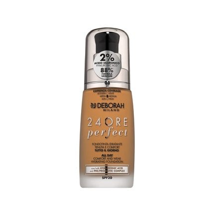 Deborah Milano 24 Hour Liquid Foundation Perfect Moisturizing SPF 20 30ml No. 5 Amber - Maison des fragrances