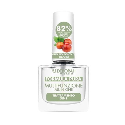 Deborah Milano All - in - One Multifunctional Nail Polish for Primer and Top Coat with Natural Ingredients and Organic Jojoba Oil 8.5ml - Maison des fragrances