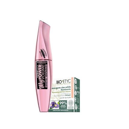 Deborah Milano Formula Pura Volume & Length Mascara Black 12ml + Bio - Etyc Face Cleansing Soap 99% Natural Origin 15g - Maison des fragrances