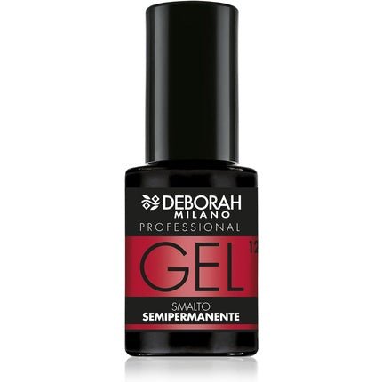 Deborah Milano Semi - Permanent Gel Nail Polish Number 12 Coral Red Plumping Effect Long Lasting Intense Shiny Nails 4.5ml - Maison des fragrances
