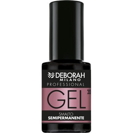 Deborah Milano Semi - Permanent Gel Nail Polish Number 20 Dark Nude Plumping Effect Long Lasting Intense Shiny Nails 4.5ml - Maison des fragrances