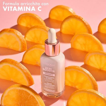 Deborah Milano Skin Booster Foundation Serum SPF 15 Medium Beige Energizing and Illuminating with Vitamin C 30ml - Maison des fragrances