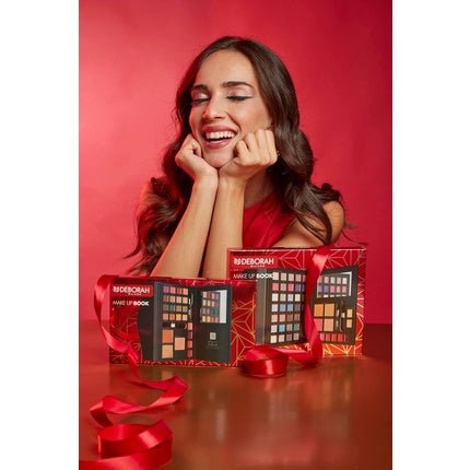 Deborah Milano Women's Makeup Book Volume Gift Set - Palette of Eyeshadows, Gloss, Lipsticks, and Face Powder in Various Finishes and Colors from FSC Paper - Maison des fragrances