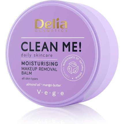 Delia Cosmetics Clean Me Face and Eye Makeup Removal Balm All Skin Types Almond Oil Cocoa Butter Mango Butter 40g - Maison des fragrances