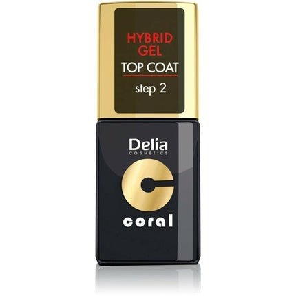 Delia Cosmetics Coral Hybrid Gel Nail Polish Top Coat 11ml - Maison des fragrances
