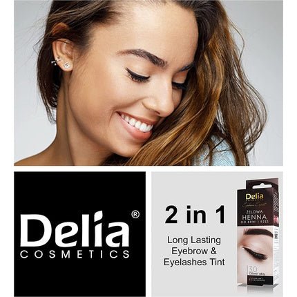 Delia Cosmetics Dark Brown Eyebrow & Eyelash Tint Full Treatment Kit - 15 Applications - Maison des fragrances