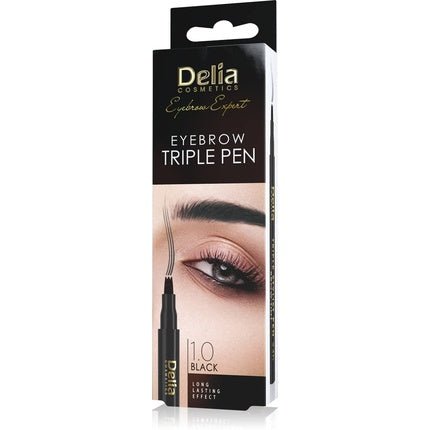Delia Cosmetics Triple Stylist Pen Black Eyebrow Pencil - Maison des fragrances