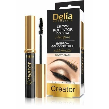 Delia Creator Eyebrow Gel Corrector with Keratin - Black/Brown 7ml - Maison des fragrances