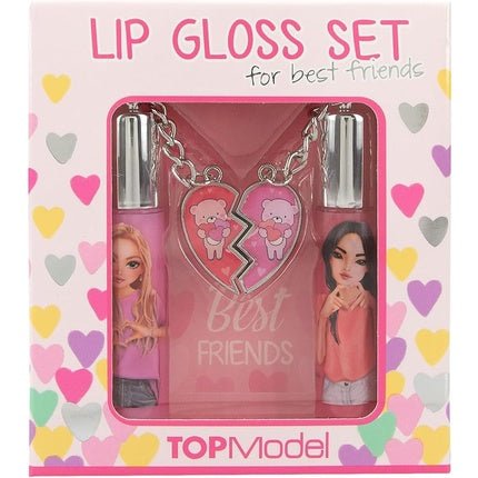 Depesche TOPModel BFF Best Friends Lip Gloss Set in Model Design for Children 2 Glosses with Fruity Fragrance Includes Pendant - Maison des fragrances