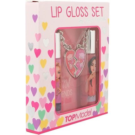 Depesche TOPModel BFF Best Friends Lip Gloss Set in Model Design for Children 2 Glosses with Fruity Fragrance Includes Pendant - Maison des fragrances