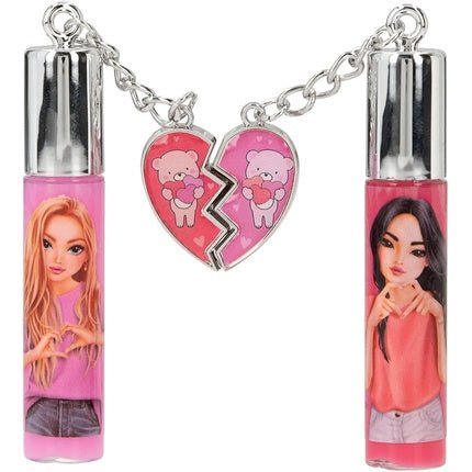 Depesche TOPModel BFF Best Friends Lip Gloss Set in Model Design for Children 2 Glosses with Fruity Fragrance Includes Pendant - Maison des fragrances