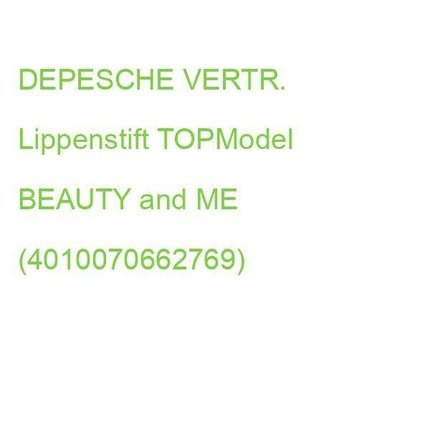 DEPESCHE VERTR. TOPModel BEAUTY and ME Lipstick - Maison des fragrances