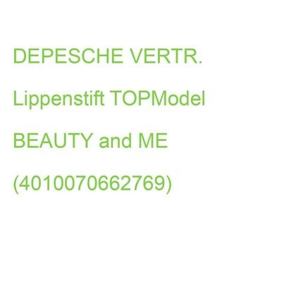 DEPESCHE VERTR. TOPModel BEAUTY and ME Lipstick - Maison des fragrances