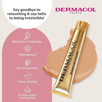 Dermacol Full Coverage Liquid Makeup Matte Foundation with SPF 30 - Maison des fragrances