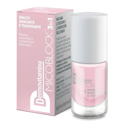 Dermovitamina Micoblock 3in1 Moisturizing and Breathable Nail Polish Light Pink 5ml - Maison des fragrances