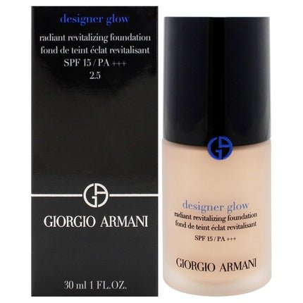 Designer Glow Radiant Revitalizing Foundation SPF 15 PA Plus 1 oz by Giorgio Armani for Women - Maison des fragrances