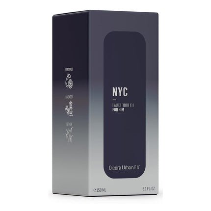 Dicora Urbanfit Dicora Urban Fit NYC Cologne - Notes of Bergamot, Tangerine, Lavender Eau de Cologne (EDC) Homme - Maison des fragrances