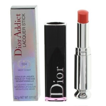 Dior Addict Coral Lipstick Lacquer Stick Liquified Shine 554 West Coast - New - Maison des fragrances