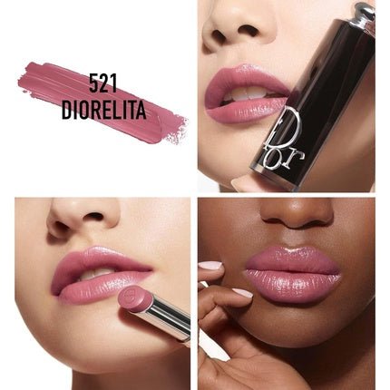 Dior Addict Shine Lipstick 3.2g Full Size Refillable 521 Diorelita 0.11 Ounce - Maison des fragrances