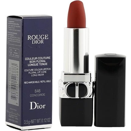 Dior Rouge Refillable Lipstick, 846 Concorde 0.12oz - Maison des fragrances