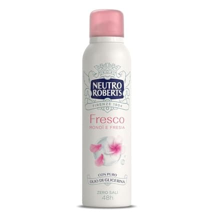 Neutro Roberts Fresh Rose Monoi and Freesia Aluminum-Free Stain-Free with Pure Glycerin Oil Dermatologically Tested Déodorant Mixte 150 ml
