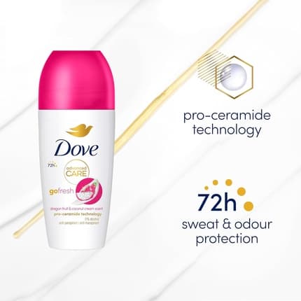 Dove Advanced Care Go Fresh Dragonfruit & Coconut Cream Anti - Perspirant Roll - On Déodorant (Déo) Mixte - Maison des fragrances