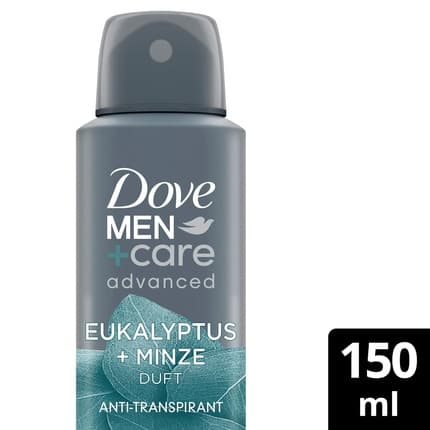 Dove +Care Advanced Deodorant Eucalyptus + Mint Antiperspirant Protects 72 Hours Against Body Odor and Sweat Déodorant (Déo) Homme 150ml - Maison des fragrances